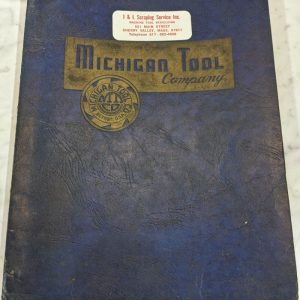 Michigan Tool Co Operator Manual Parts List Book Lead Checking Machine T-1204