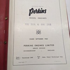 1960 Perkins Diesel Engine Workshop Service & Instruction Manual 6.305 6.288