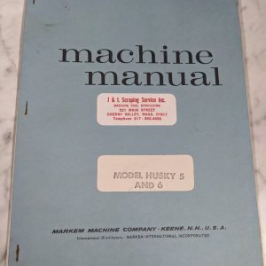 Markem Machine Model Husky 5 & 6 Operator Manual & Repair Parts List Book