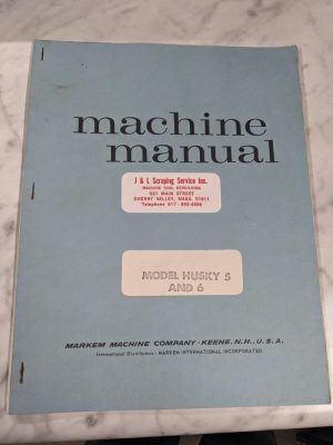 Markem Machine Model Husky 5 & 6 Operator Manual & Repair Parts List Book