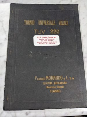 Istruzione Per L'Uso Del Tornio Universale Veloce Tuv 220 Universal Lathe Manual