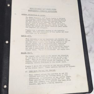 Mimik Installation Operator Service Manual 360* Tracer System Automatic Diagrams