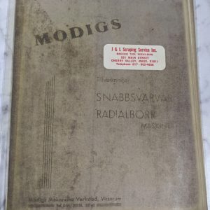 Modigs Operator Service Manual Parts List Book Radial Drill Swedish Rbm 28