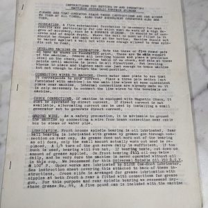 Mattison Hydraulic Surface Grinder Operator Setup Instruction Manual Maintenance