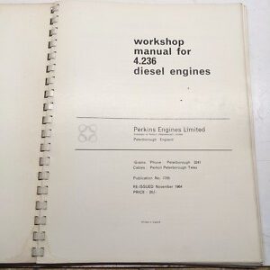 Perkins Diesel Engine Workshop Service & Instruction Manual 4.236 1964