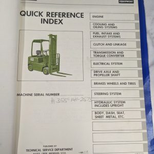 Clark Forklift Parts List Book Manual Catalog H355-141-2573 Clarklift C500