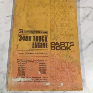 Caterpillar Service Parts List Book Manual Catalog 3406 Truck Engine 92U14043-Up