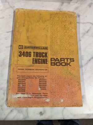 Caterpillar Service Parts List Book Manual Catalog 3406 Truck Engine 92U14043-Up