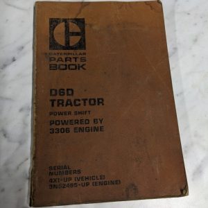 Caterpillar Service Parts List Book Manual Catalog D6D Tractor Power Shift 3306