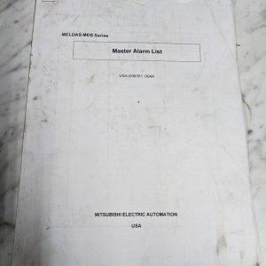 Meldas Mds Series Master Alarm List Usa-E99351-004A Mitsubishi Cnc Manual