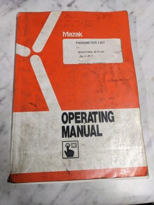 Mazak Parameter List Manual Mazatrol M Plus Alarms Cnc H733Sa0012E Operator