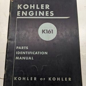 Kholer Engine Parts Identification Manual List Book K161 Vintage Oem