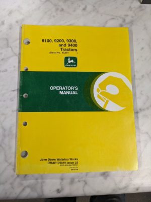 John Deere Jd Operators Service Manual Omar170819 L9 9100 9200 9300 9400 Tractor