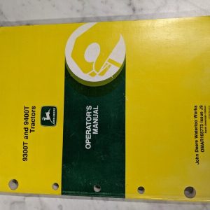 John Deere Jd Operators Service Manual Omar165773 J9 9300T 9400T Tractors