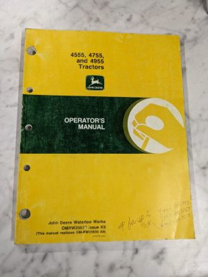 John Deere Jd Operators Service Manual Omrw25630 K9 4555 4755 4955 Tractors