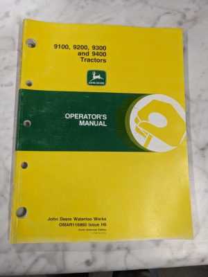 John Deere Jd Operator Service Manual Omar116860 H6 9100 9200 9300 9400 Tractors