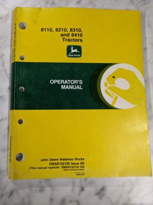 John Deere Operators Service Manual Omar152156 B0 8110 8210 8310 8410 Tractors