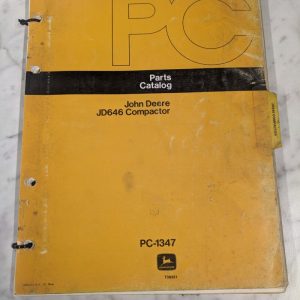 John Deere Parts List Book Manual Catalog Jd646 Compactor Pc-1347 Farm Equipment