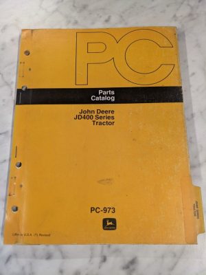 John Deere Jd Parts List Book Manual Catalog Jd400 Series Tractor Pc-973