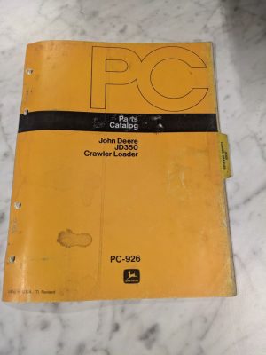 John Deere Parts List Book Manual Catalog Jd350 Crawler Loader Pc-926 1978