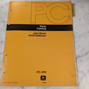 John Deere Jd Parts List Book Manual Catalog 6405 Bulldozer Pc-919 1976