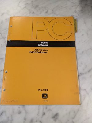 John Deere Jd Parts List Book Manual Catalog 6405 Bulldozer Pc-919 1976