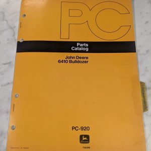 John Deere Jd Parts List Book Manual Catalog 6410 Bulldozer Pc-920 1976
