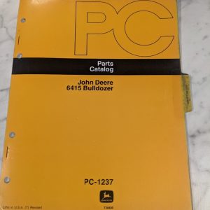 John Deere Jd Parts List Book Manual Catalog 6415 Bulldozer Pc-1237 1976