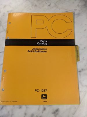 John Deere Jd Parts List Book Manual Catalog 6415 Bulldozer Pc-1237 1976