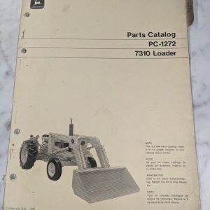 John Deere Jd Parts List Book Manual Catalog 7310 Loader Pc-1272 1971