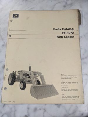 John Deere Jd Parts List Book Manual Catalog 7310 Loader Pc-1272 1971