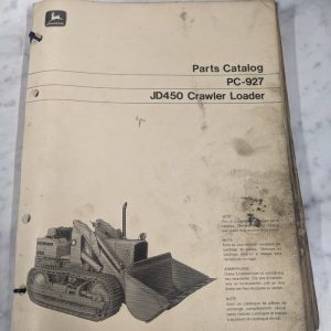 John Deere Jd Parts List Book Manual Catalog Jd450 Crawler Loader Pc-927 1978