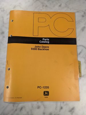 John Deere Parts List Book Manual Catalog 9300 Backhoe Pc-1235 1978 Jd