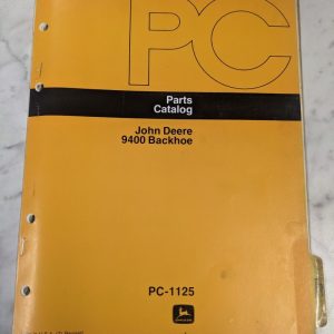 John Deere Parts List Book Manual Catalog 9400 Backhoe Pc-1125 1978 Jd