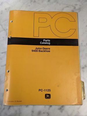 John Deere Parts List Book Manual Catalog 9400 Backhoe Pc-1125 1978 Jd