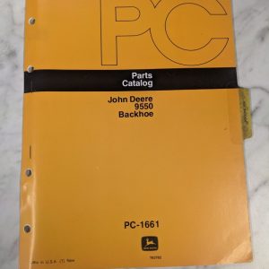John Deere Parts List Book Manual Catalog 9550 Backhoe Pc-1661 1978 Jd