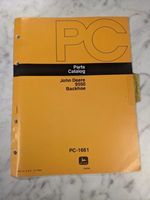 John Deere Parts List Book Manual Catalog 9550 Backhoe Pc-1661 1978 Jd