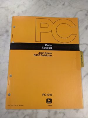John Deere Jd Parts List Book Manual Catalog 6305 Bulldozer Pc-916 1976