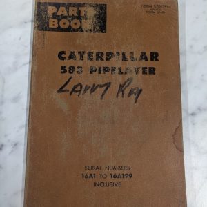 Caterpillar Cat Parts List Book Manual Catalog 583 Pipelayer 31486 16A1 1966