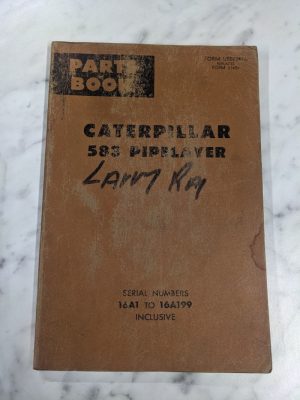 Caterpillar Cat Parts List Book Manual Catalog 583 Pipelayer 31486 16A1 1966
