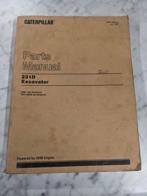 Caterpillar Cat Parts List Book Manual Catalog 231D Excavator Sebp1882-01 1991