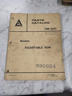Allis Chalmers Ac Parts List Book Manual Catalog Corn Heads Adjustable Row 1977