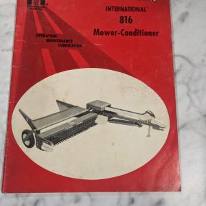 International Harvester Ih Owners Operator Service Manual 816 Mower Conditioner