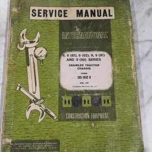 International Harvester Ih 61 62 91 92 Crawler Tractor Chassis Service Manual