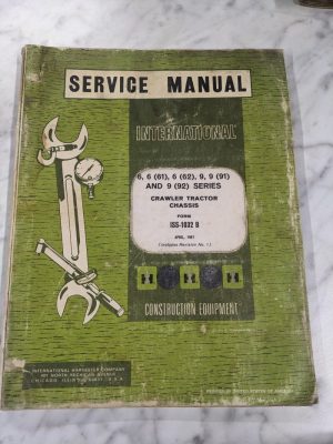 International Harvester Ih 61 62 91 92 Crawler Tractor Chassis Service Manual