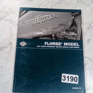 Harley Davidson Motorcycle Service Manual Supplement Flhrse3 Model 99600-07 2007