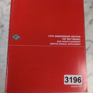 Harley Davidson Motorcycle Service Manual Supplement 15Th Fat Boy 2005 99482-05T