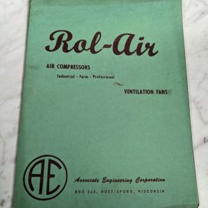 Rol-Air Air Compressors & Fans Sales Brochure Price Lists Catalog Specs