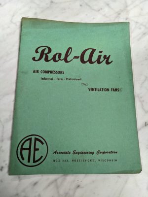Rol-Air Air Compressors & Fans Sales Brochure Price Lists Catalog Specs