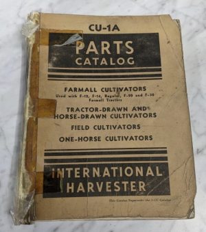 International Harvester Ih Parts List Manual Catalog Farmall Cultivator Cu-1A